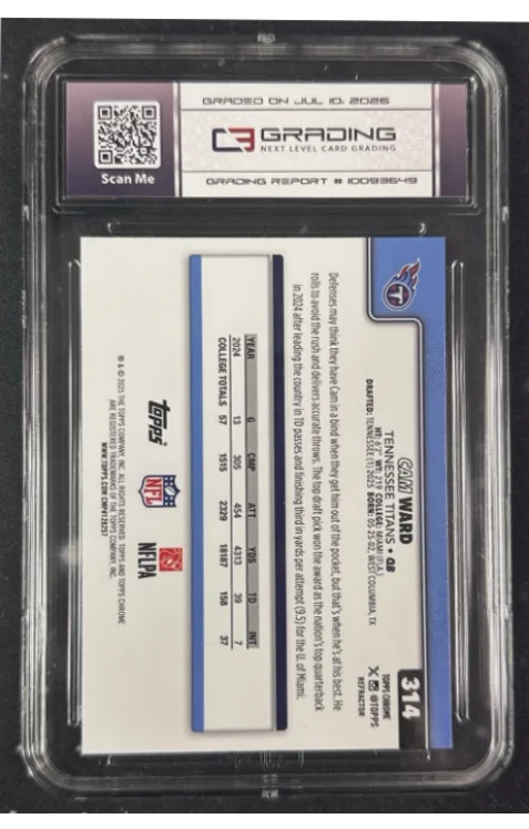 Example of a C3 Grading graded slab, back