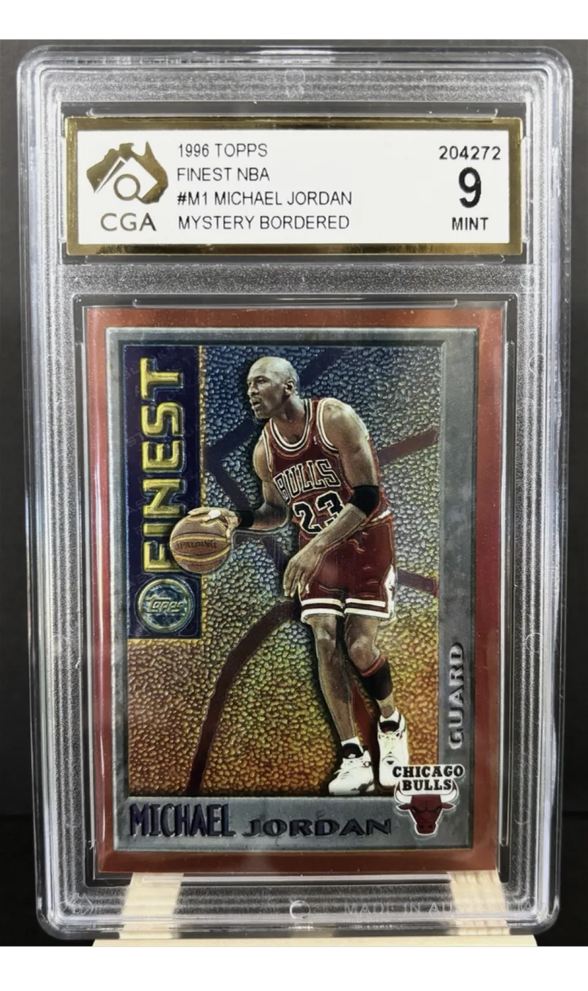 Example of a CGA (Card Grading Australia) graded slab, front