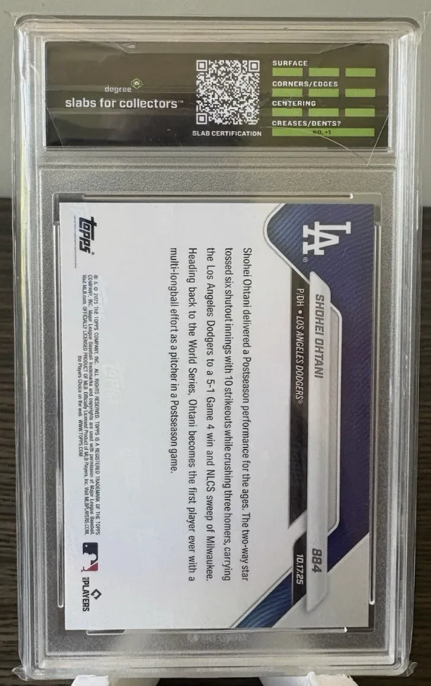 Example of a Degree Grading graded slab, back