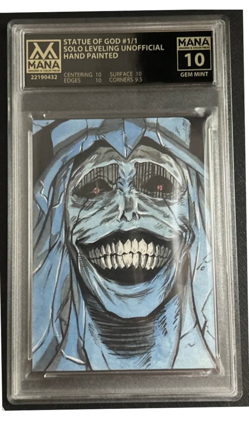 Example of a Mana Grading graded slab, front