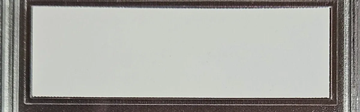 Close view of the back label on a PGI (Pristine Grading International) slab