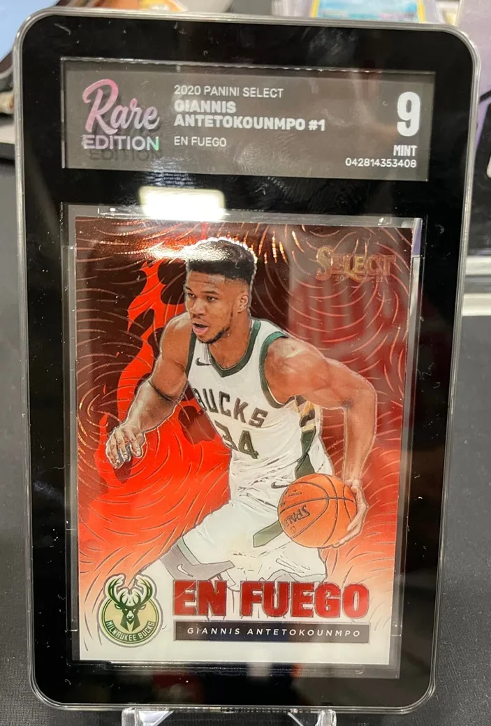 Example of a Rare Edition graded slab, front