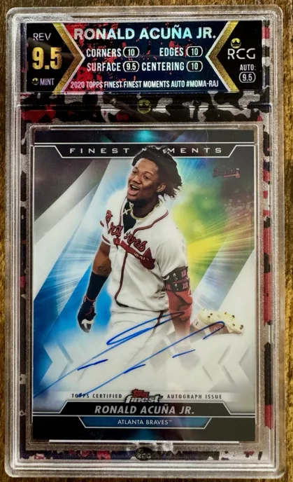 Example of a RCG (Revolution Card Grading) graded slab, front